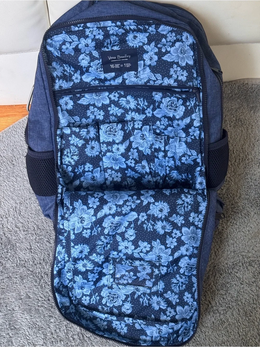 Vera Bradley Heathered Denim Blue Backpack